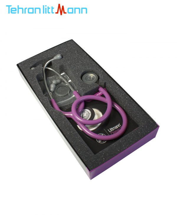 گوشی پزشکی لیتمن کلاسیک ۳ بنفش کمرنگ ۵۸۳۲ جعبه باز شده