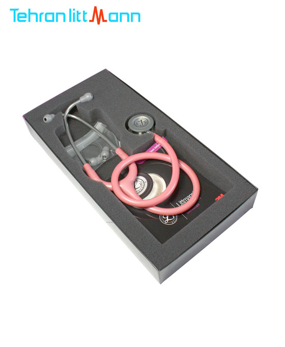 گوشی پزشکی لیتمن کلاسیک ۳ صورتی آدامسی ۵۶۳۳ جعبه باز شده