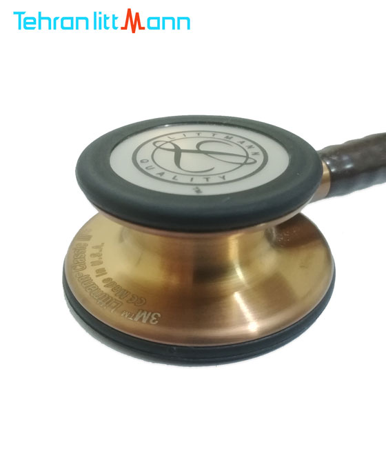 گوشی پزشکی لیتمن کلاسیک ۳ شکلاتی مسی ۵۸۰۹ نمای جانبی چست پیس